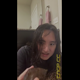 Emi twerks and jiggles her bare ass over the toilet as she pushes out a long constipated shit, then shows the bowl and holds up her turd to the camera with a smile. Vertical format video. 105 MB, MP4 file. Over 20 minutes.